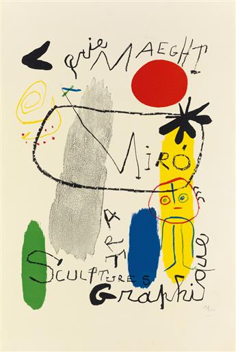 JOAN MIRÓ (1893-1983) & PIERRE ALECHINSKY (1927- ). [ART EXHIBITIONS.] Two posters. 1950, 1966. Sizes vary.